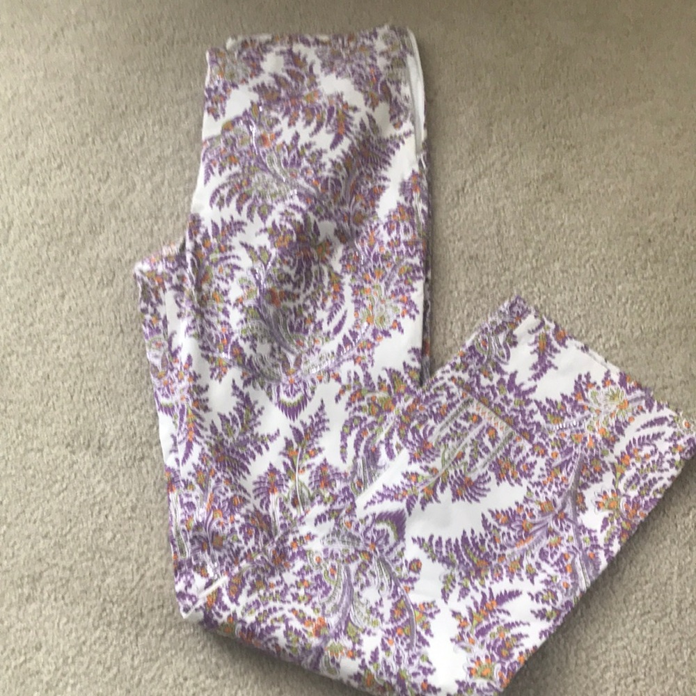 J. McLaughlin sequined silk lined long pants 8